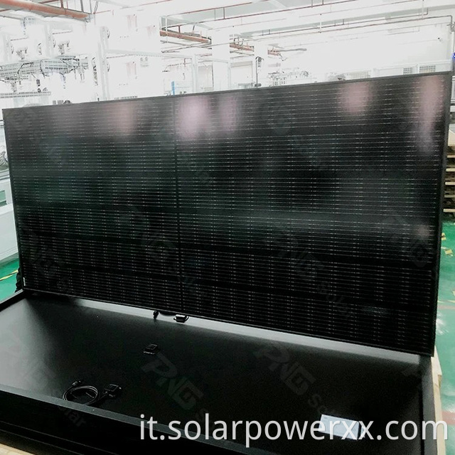 All black solar panel
